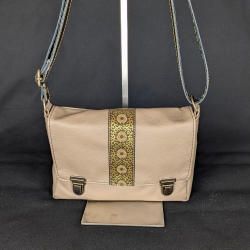 Sac Cartable Cuir "Beige"