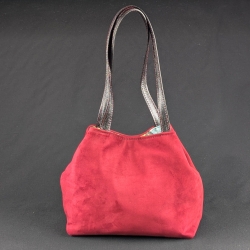 Sac Pyramide cuir bordeau