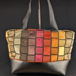 Cabas "carrés multicolores"