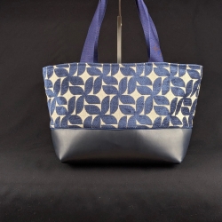Cabas "Pétales bleues"