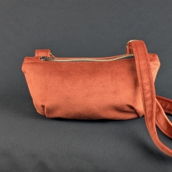 Sac Mini "velours terracota"