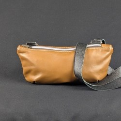 Sac Mini cuir marron/noir