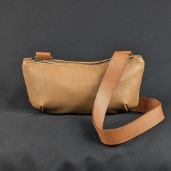 Sac Mini cuir beige foncé