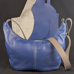 Sac Cocooning cuir bleu
