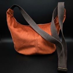 Sac Cocooning velours rouille
