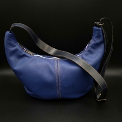 Sac Cocooning cuir bleu marine